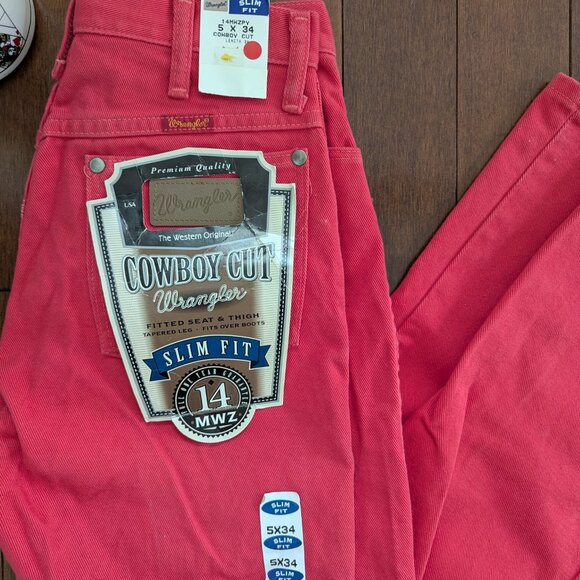 WRANGLER RED WASH VNTAGE 1970s/80s JEANS - Picture 3 of 5